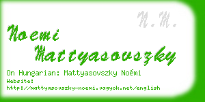 noemi mattyasovszky business card